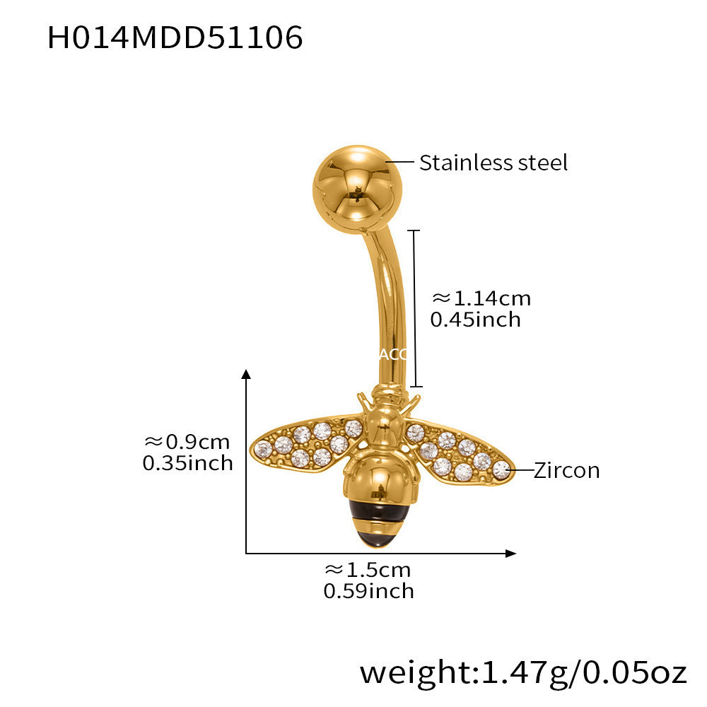 D관 - 스테인리스 스틸 풀 큐빅 18K 도금 피어싱 귀걸이 [H009] 25.11-2