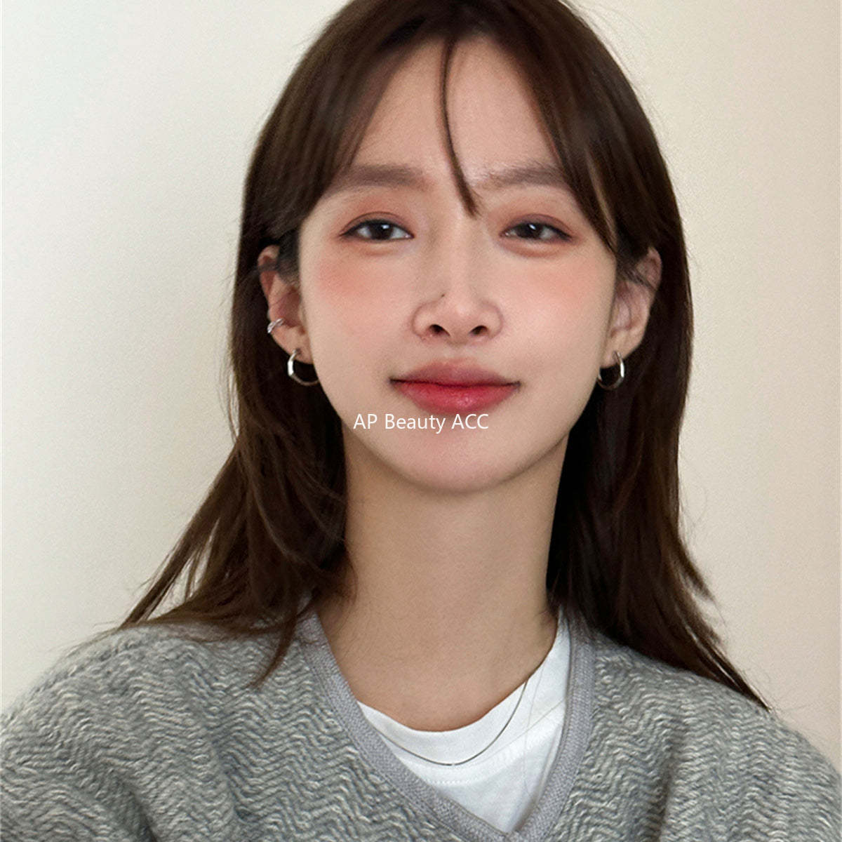 A관 - 925 은침 비정형 베이직 링형 귀걸이 [EH-1754] 24.12-4