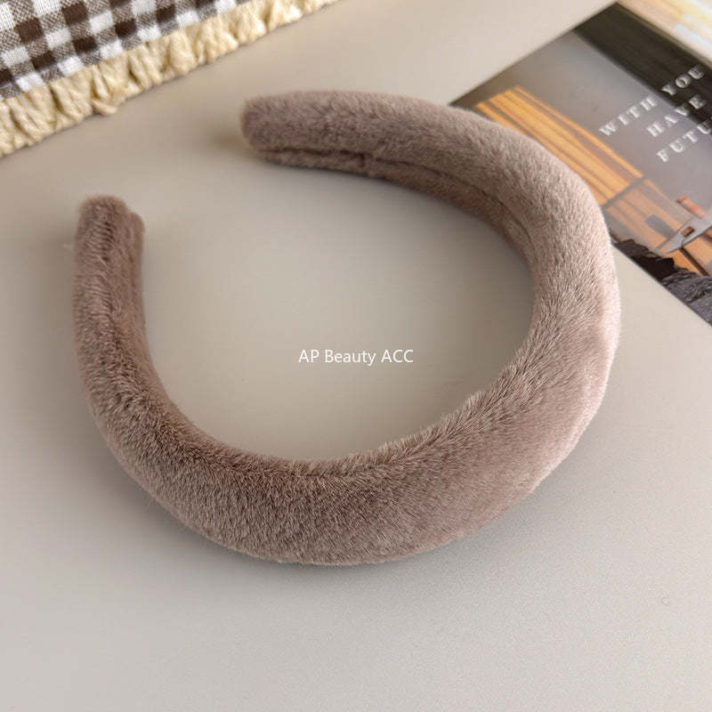 E관 - 퍼 소재 파스텔 볼륨 와이드 머리띠 [19179] 25.11-3