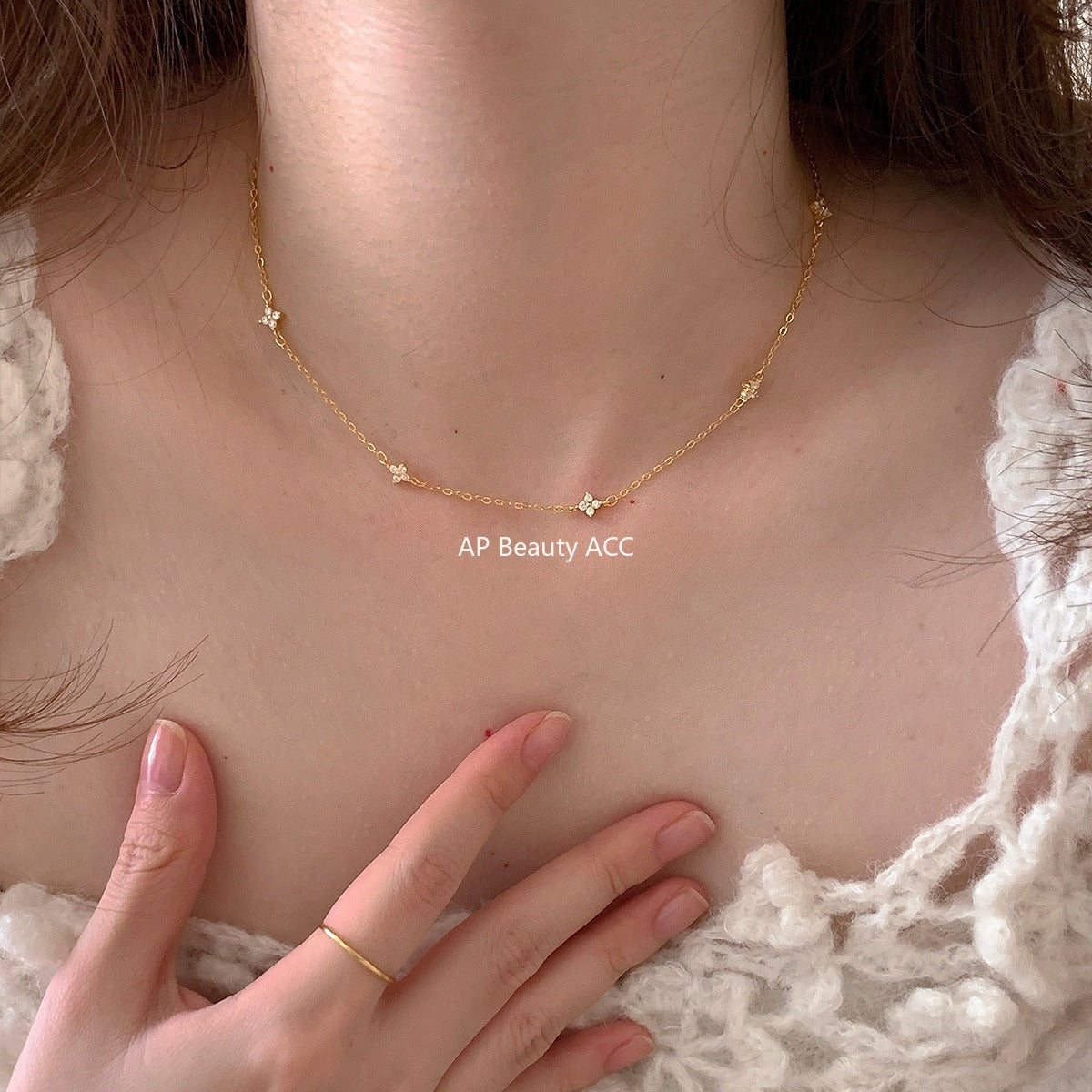 A관 - 925 실버 네잎클로버 디자인 목걸이 [XL-1228] 25.11-1