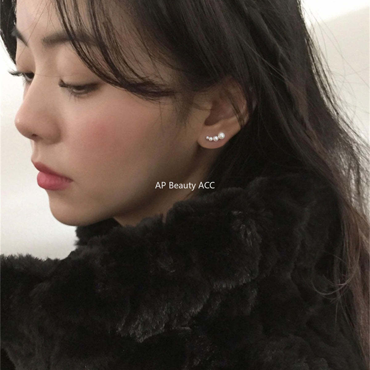 A관 - 925 은침 진주 언밸런스 스터드형 귀걸이 [EH-3346] 25.01-2