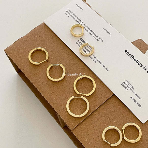 A관 - 925 은침 미니멀 심플 링 스트레이트 침 귀걸이 [EH-4169] 25.12-1