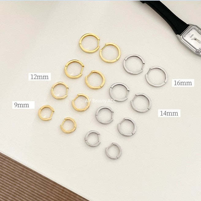 A관 - 925 은침 미니멀 심플 링 스트레이트 침 귀걸이 [EH-4169] 25.12-1