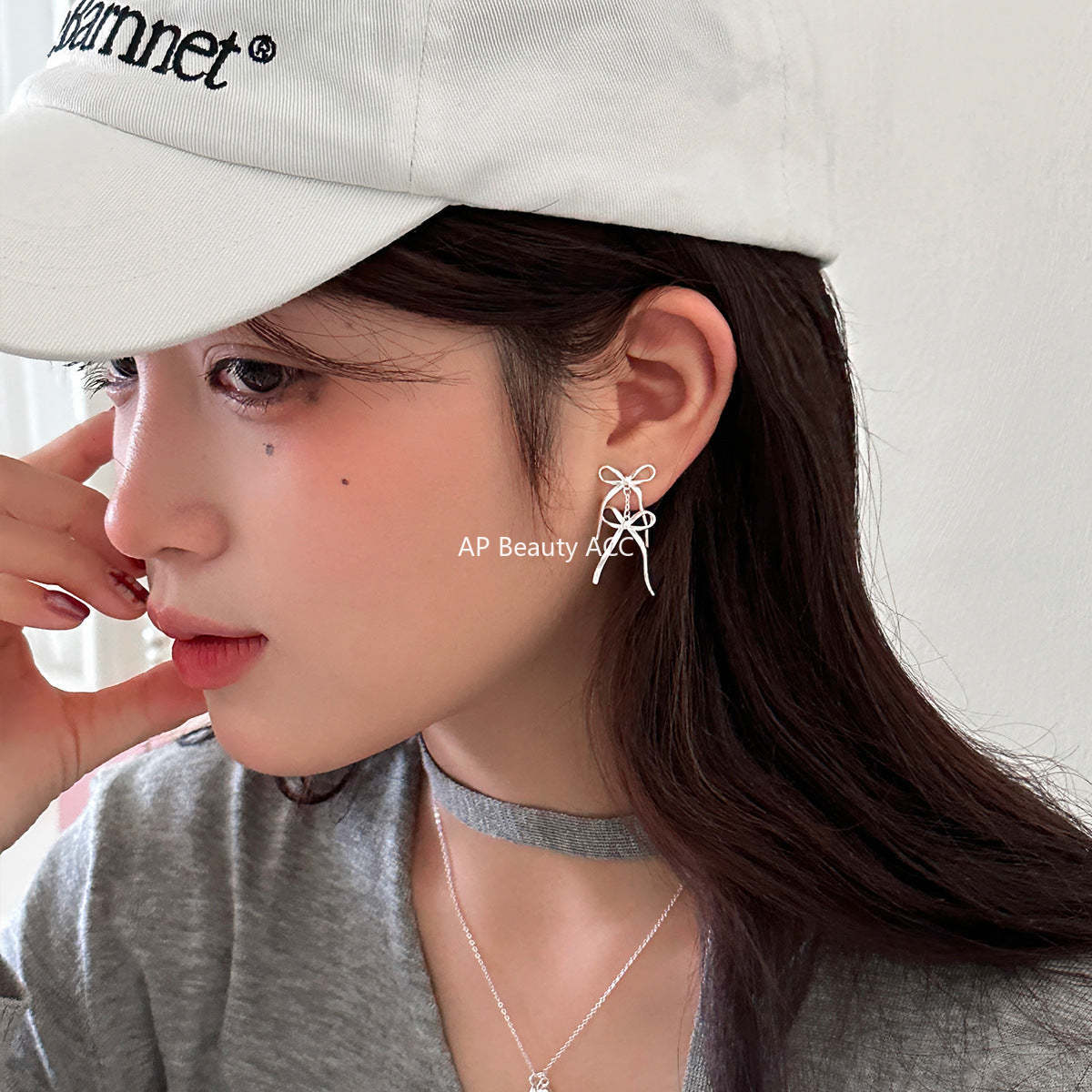 A관 - 925 은침 더블 리본 태슬 귀걸이 [EH-3328] 24.11-2