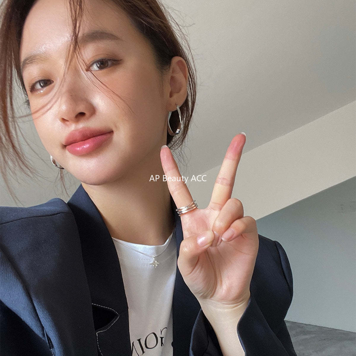 A관 - 심플 뫼비우스 디자인 귀찌 귀걸이 [EJ-55] 25.12-1