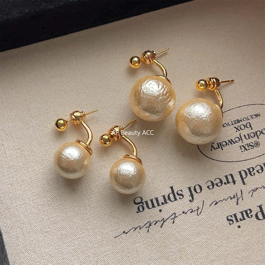 C관 - 진 코튼펄 고급스러운 14K 도금 두 가지 스타일 귀걸이 [3888-3889] 24.06-4