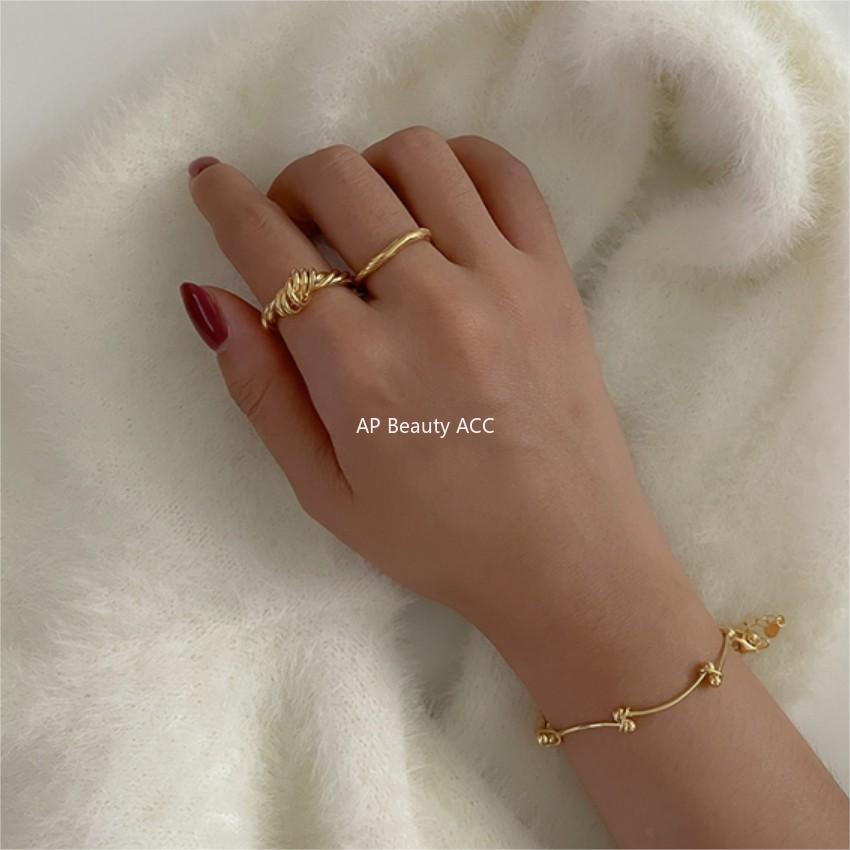 F관 - 925 실버 트위스트 오픈형 반지 [J1915] 25.10-5