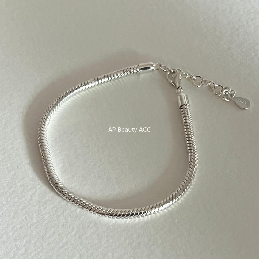 F관 - 925 실버 볼드 스네이크본 뱀뼈 체인 팔찌 [A324] 25.11-2