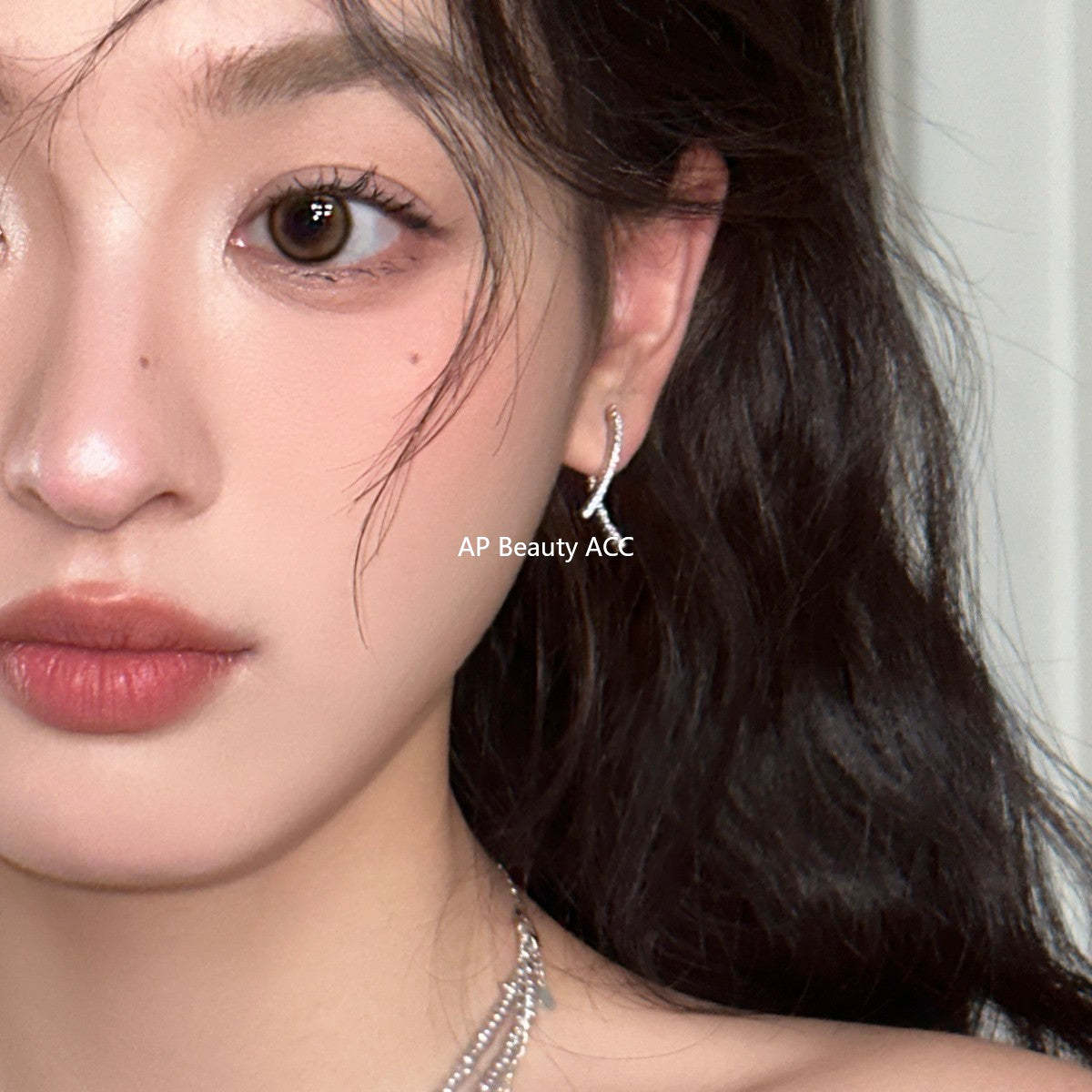 A관 - 925 은침 지오메트릭 라인 큐빅 귀걸이 [EH-4018] 25.10-2