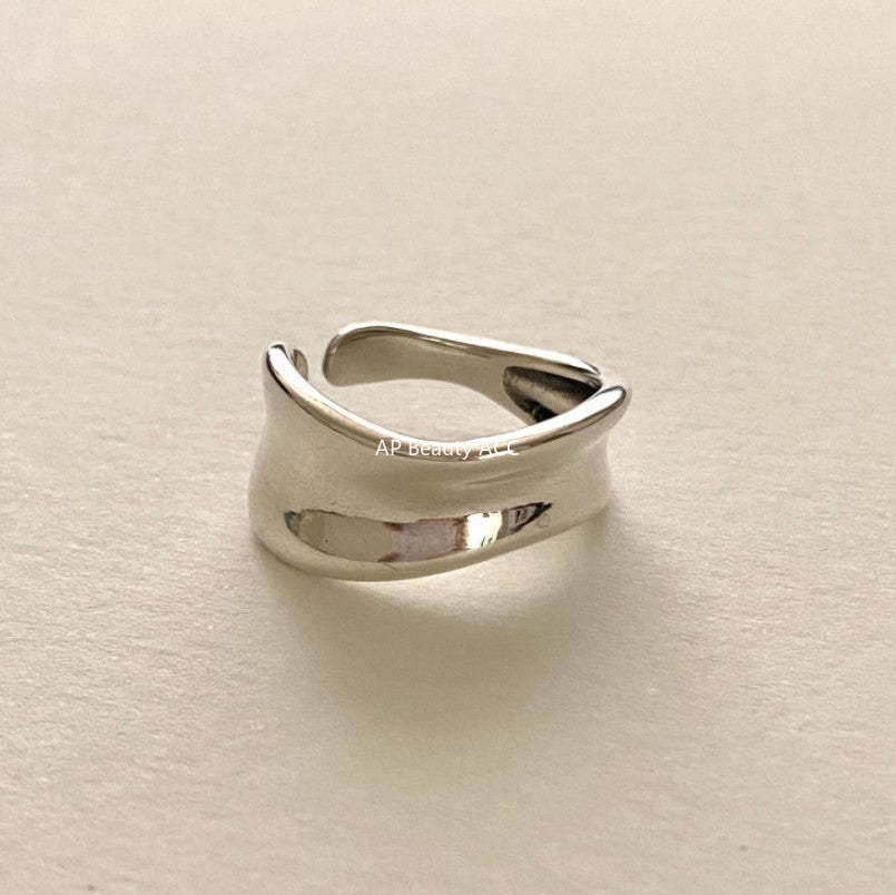 F관 - 925 실버 비정형 볼드 오픈 반지 [J1107] 25.12-1