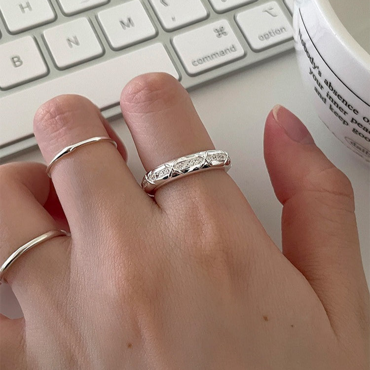 A관 - 큐빅 미니 크로스 디자인 오픈형 반지 [JZ-0727] 25.11-1