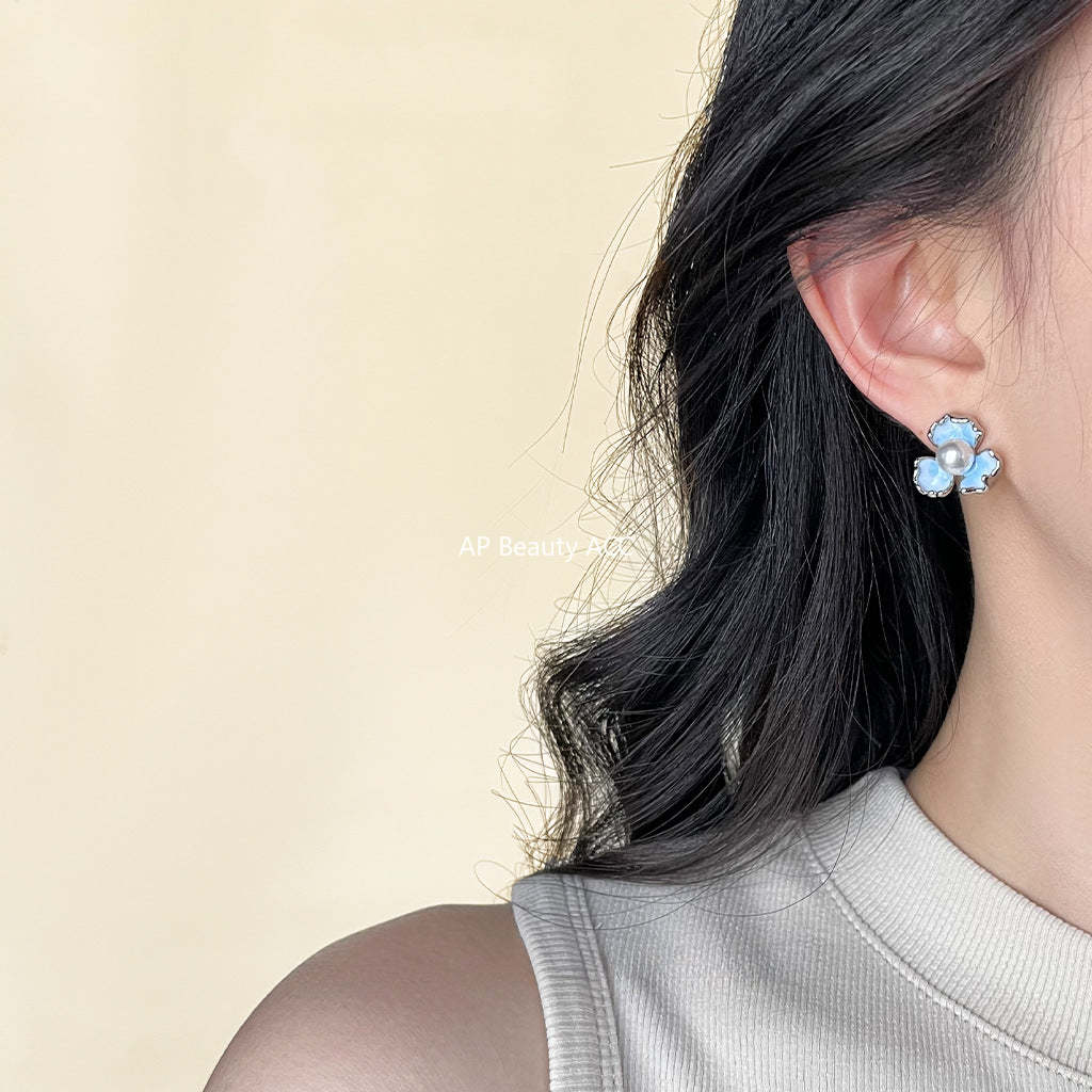 C관 - 숲 속 스타일 아이리스 은침 귀걸이 [4401] 24.06-4