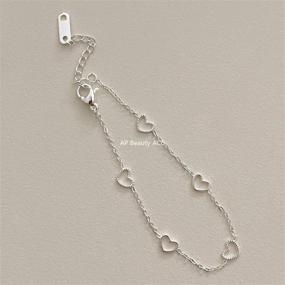 F관 - 925 실버 하트 펜던트 팔찌 [A358] 25.12-2