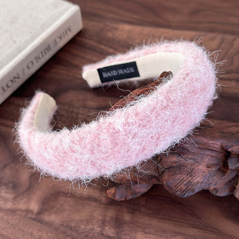 E관 - 가을 겨울 컬러 퍼 양털 머리띠 [26149] 25.12-1