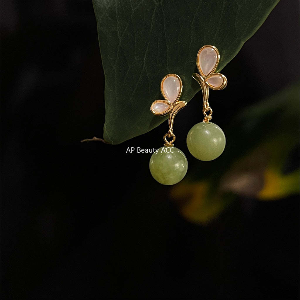 C관 - 자연석 진주 합성 터키석 핸드메이드 14K 도금 귀걸이 [4305] 24.06-2