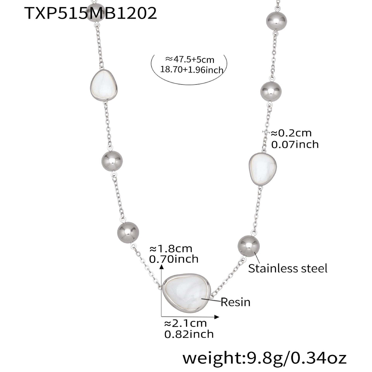 D관 - 컬러 레진 큐빅 하트 18K 도금 스테인리스 스틸 목걸이 팔찌 [TXP515] 25.12-2