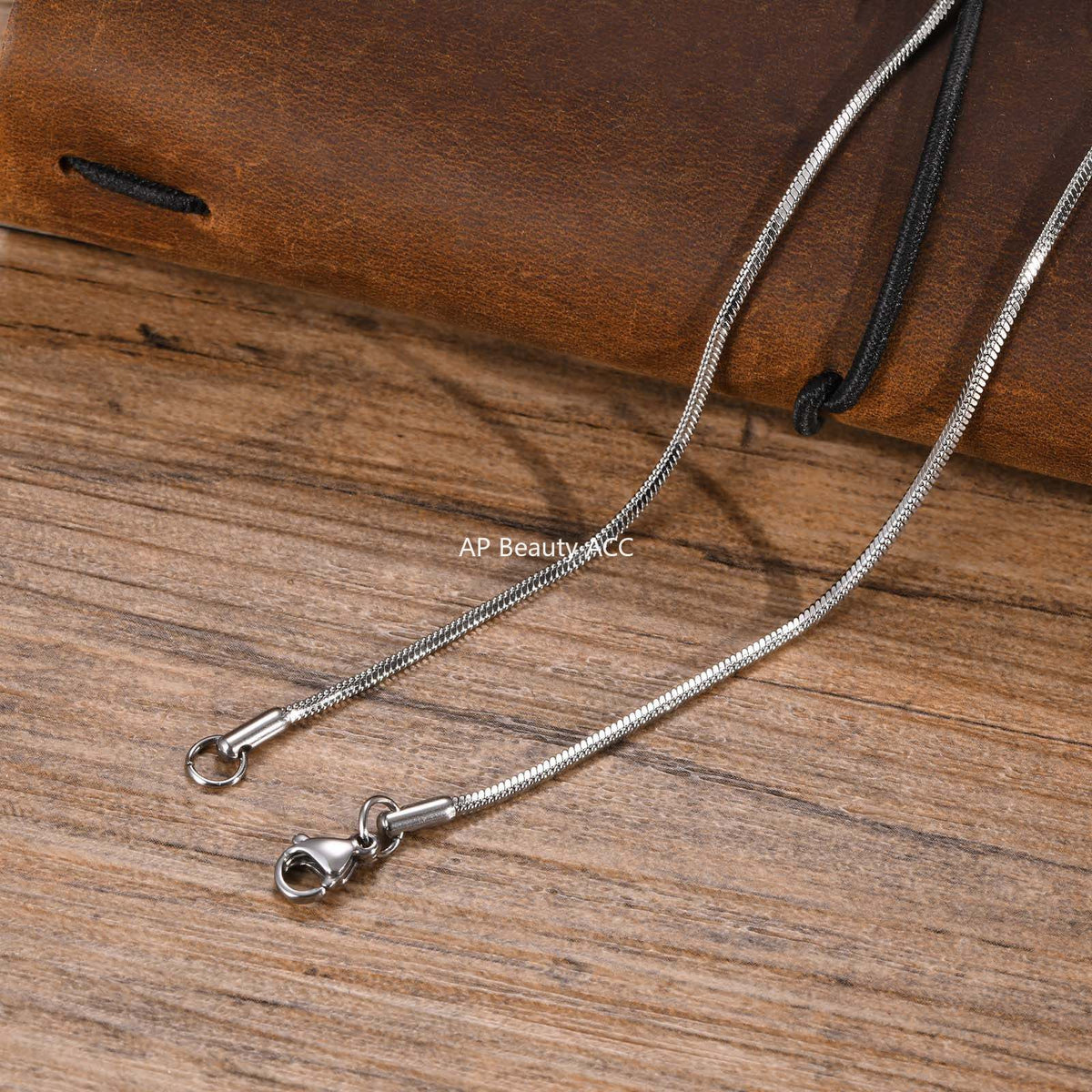 G관 - 스네이크 체인 알파벳 스테인리스 목걸이 [NC-1315] 25.11-3