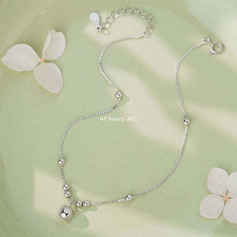 B관 - 925 실버 행운 실버 볼 발찌 [YC4635SL_1] 25.12-3