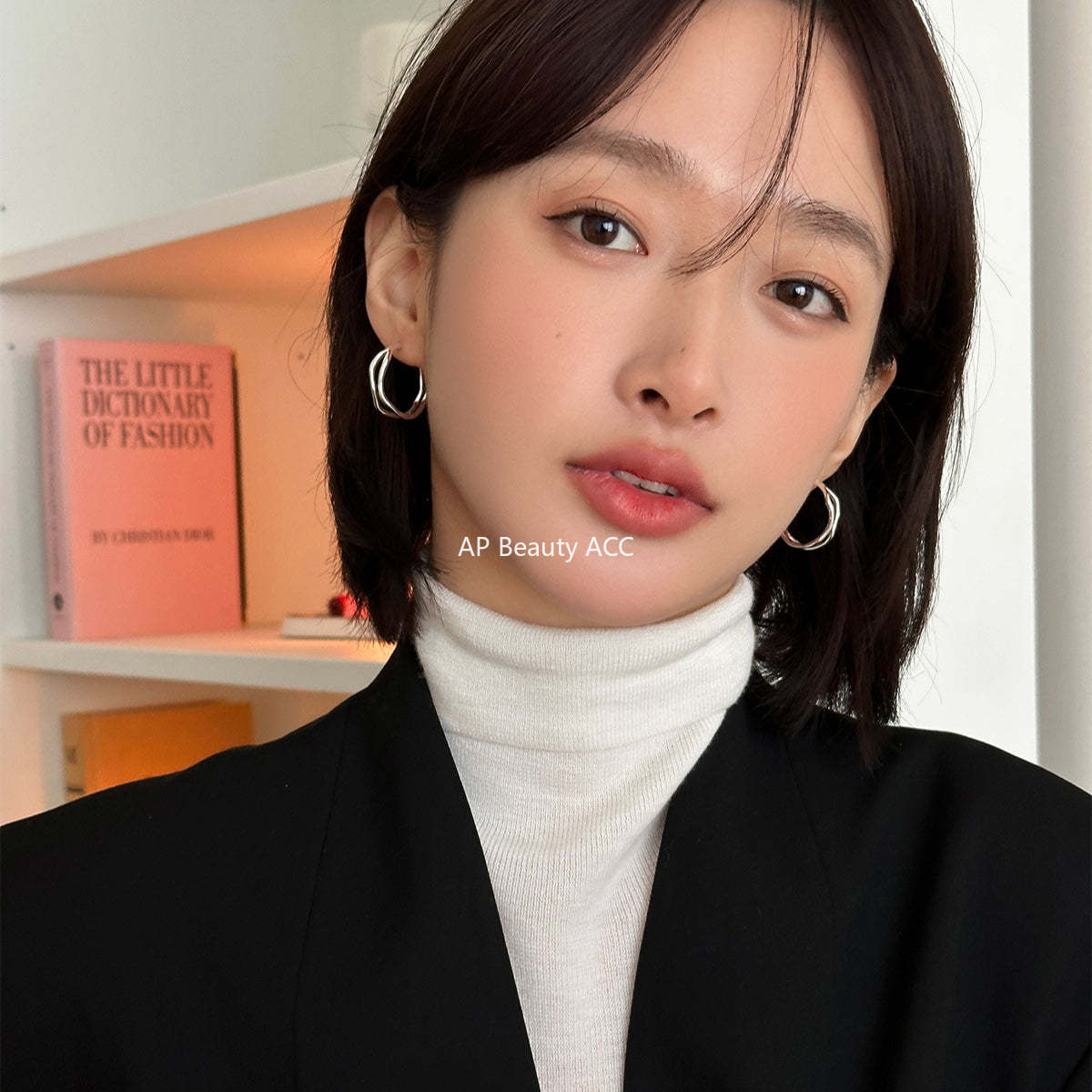 A관 - 불규칙 더블 레이어 귀찌 귀걸이 [EJ-60] 25.12-3