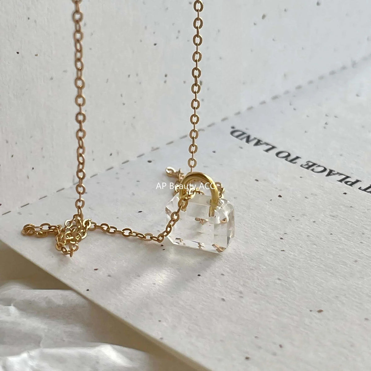 F관 - 925 실버 자물쇠 모양 펜던트 목걸이 [B1386] 25.11-4