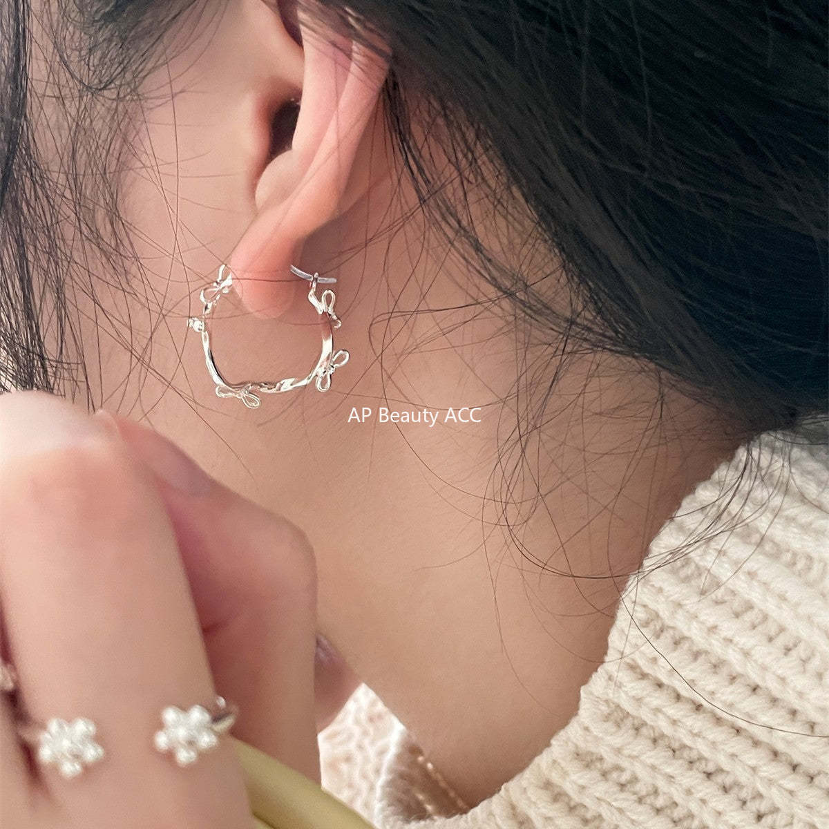 A관 - 리본 925 은침 귀걸이 [EH-3826] 25.05-1