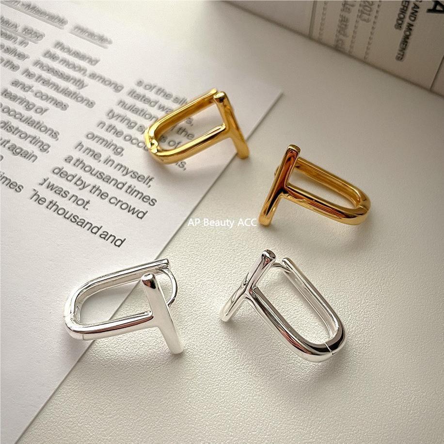 F관 - 925 실버 T자 모양 귀걸이 [C1092] 25.10-4