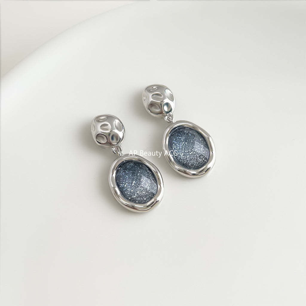 C관 - 925 은침 핸드메이드 별 디자인 원형 드롭 귀걸이 [6944] 25.10-4