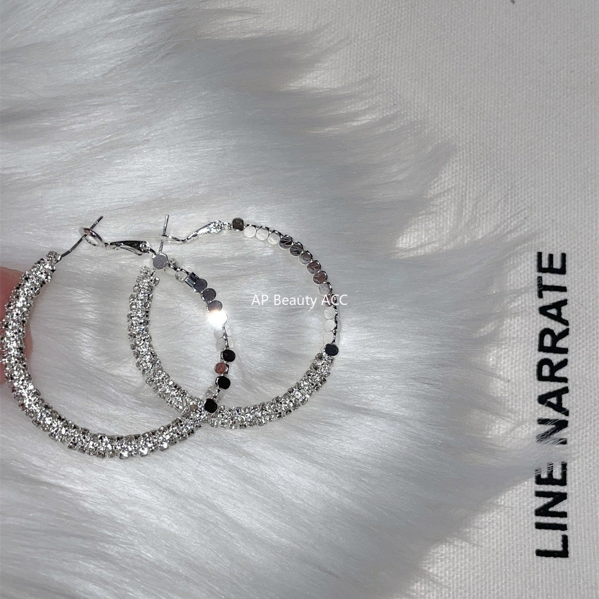 A관 - 블링블링 큐빅 빅 원형 귀걸이 [EH-4003] 25.10-1