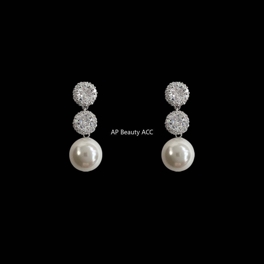 C관 - 유리 크리스탈 화려한 드롭형 귀걸이 [4302] 24.06-2