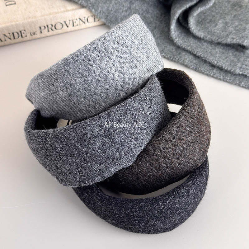 E관 - 도톰한 니트 디자인 와이드 머리띠 [27602] 25.10-4