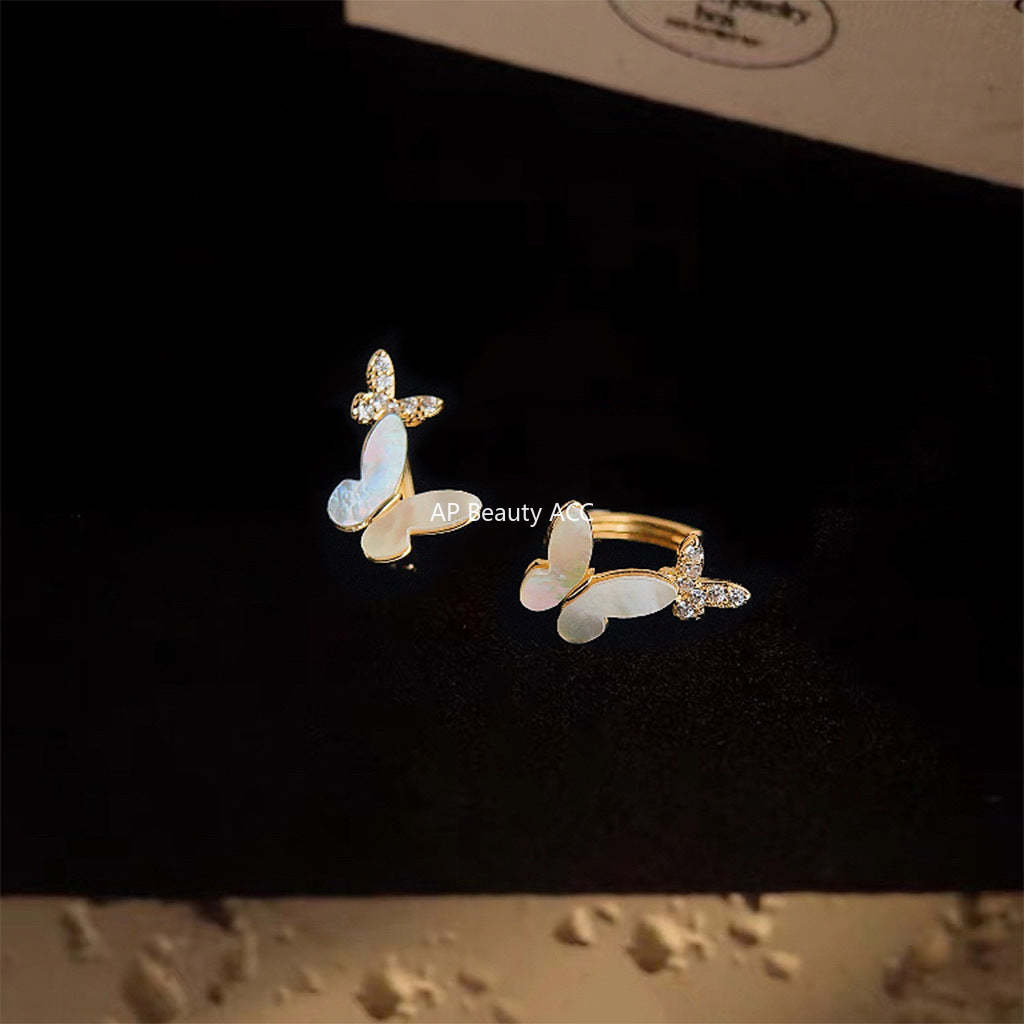 C관 - 미니 큐빅 진주 오일 코팅 14K 도금 귀걸이 [4056] 24.05-4