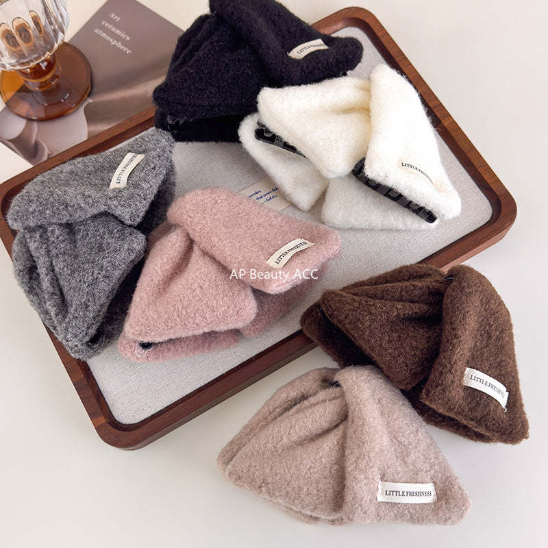 E관 - 모직 컬러 삼각형 대형 집게핀 [27721] 25.11-4