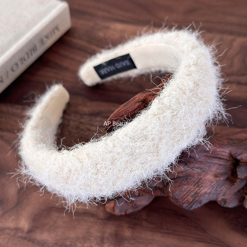 E관 - 가을 겨울 컬러 퍼 양털 머리띠 [26149] 25.12-1