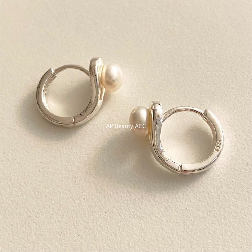 F관 - 925 실버 진주 링 귀걸이 [C1205] 25.12-2