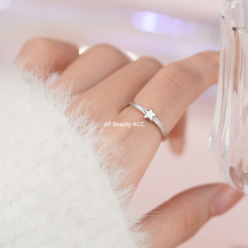 B관 - 999 실버 별 포인트 심플 반지 [YC4119R_1] 25.11-2