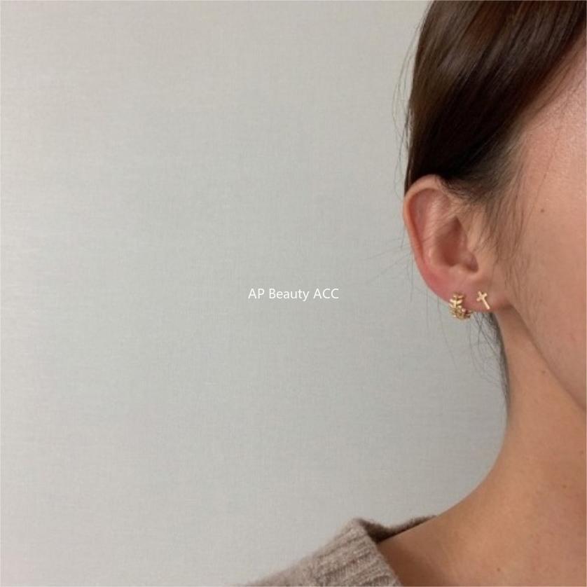 F관 - 925 실버 화관 디자인 귀걸이 [C583] 25.01-1