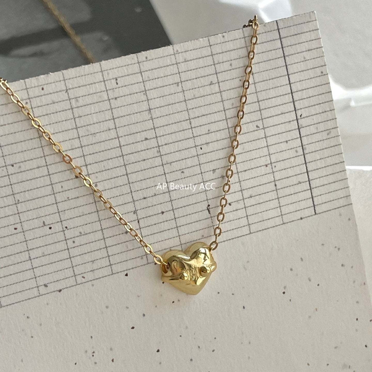 F관 - 925 실버 하트 모양 펜던트 목걸이 [B1385] 25.11-4