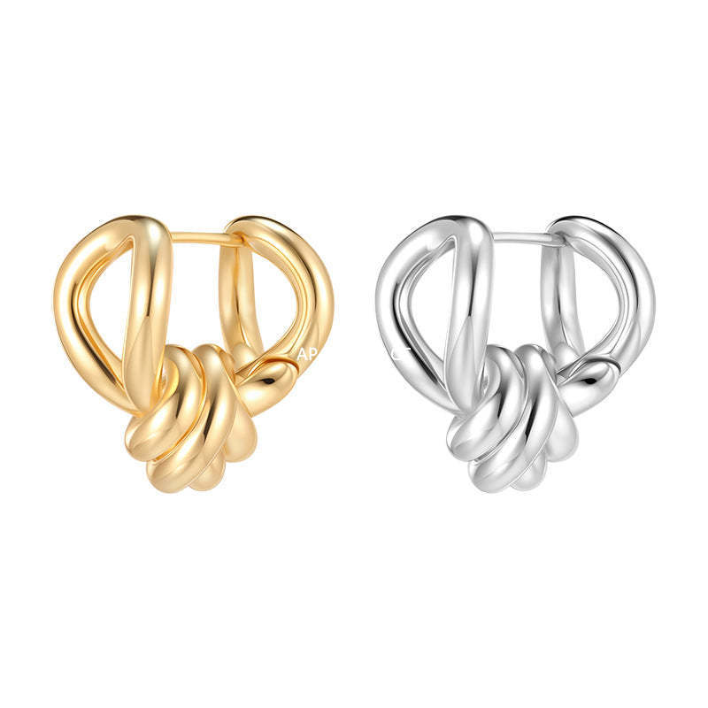 A관 - 트위스트 매듭 디자인 스터드 귀걸이 [EH-4325] 25.12-3