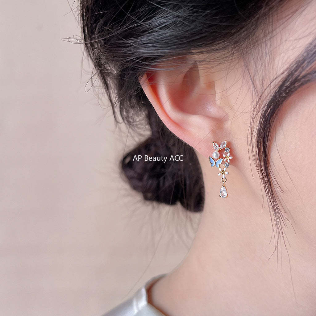 C관 - 14K 도금 여름 꽃 모티프 디테일 귀걸이 [4113] 24.06-1