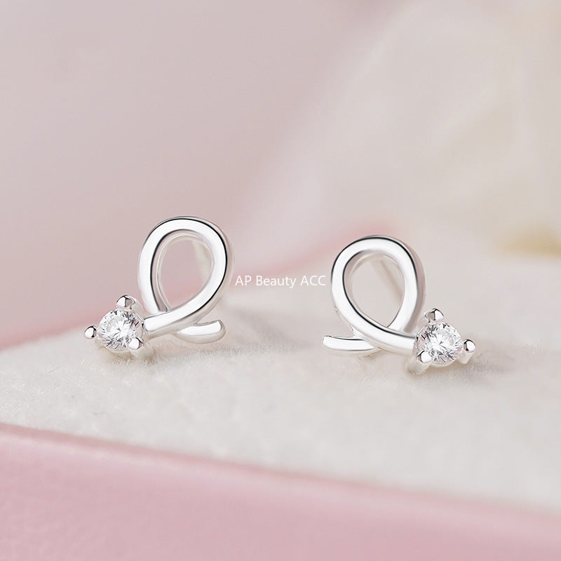 B관 - 999 실버 큐빅 꼬임 디자인 귀걸이 [YC5979E_1] 25.11-1