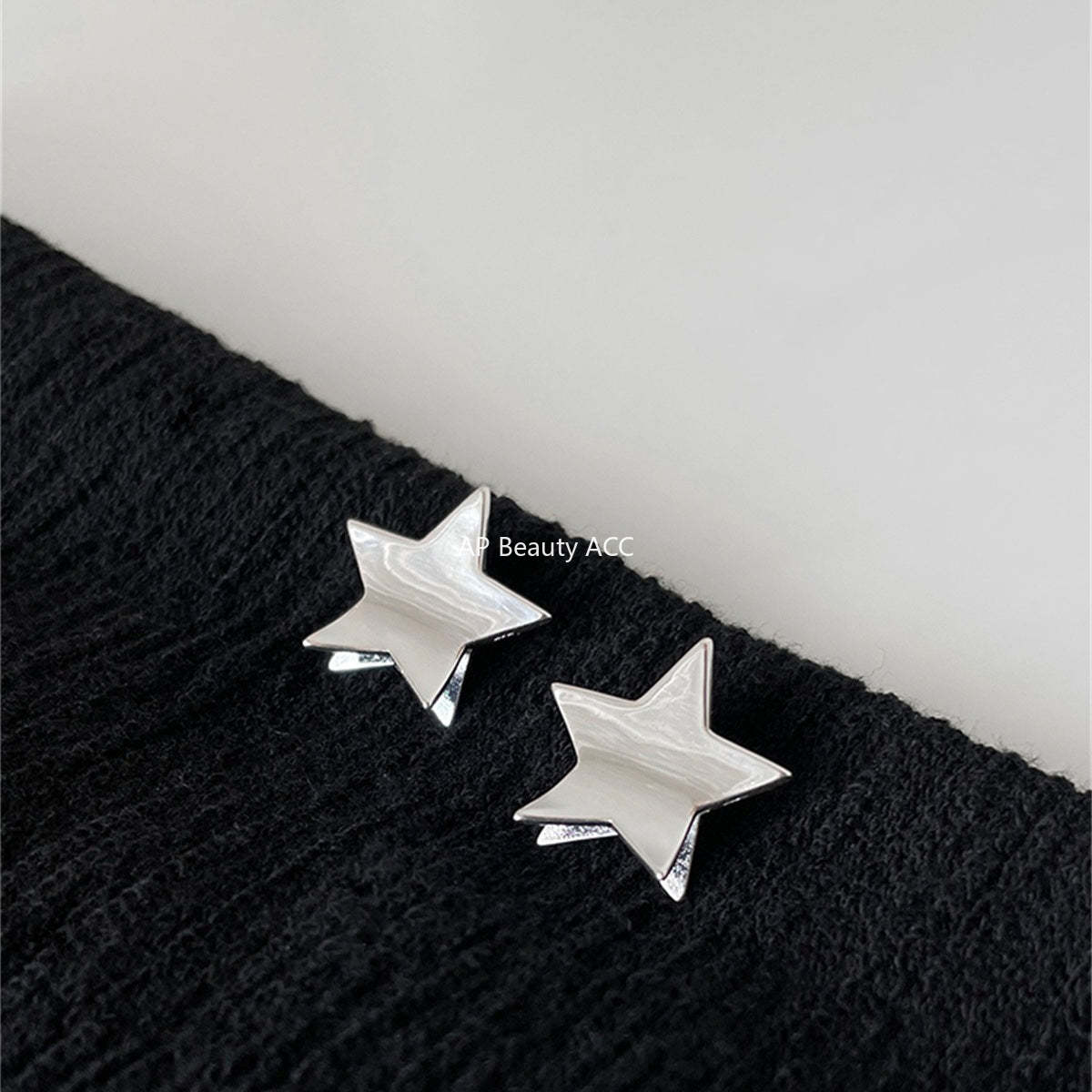 A관 - 실버 입체 별 모양 925 은침 귀걸이 [EH-2399] 25.12-3