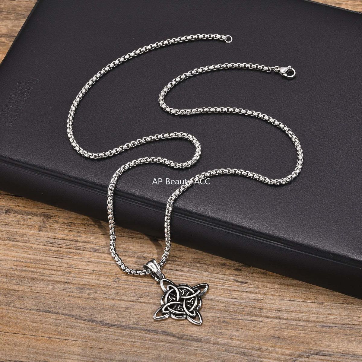 G관 - 스테인리스 스틸 원형 매듭 디자인 펜던트 목걸이 [PN-1945] 25.10-5