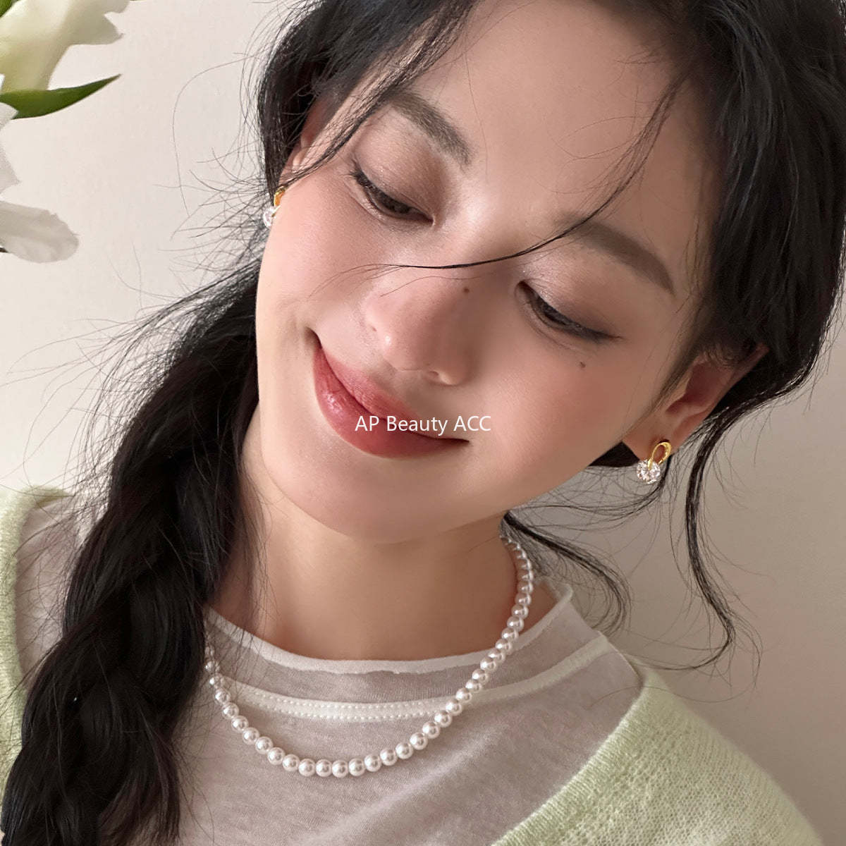 A관 - 925 은침 빛나는 큐빅 교차 디자인 귀걸이 [EH-2919] 24.06-2