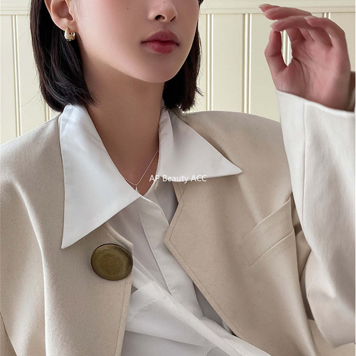 A관 - 독특한 텍스처 디자인 빈티지 은침 심플 링 귀걸이 [EH-2865] 24.05-3