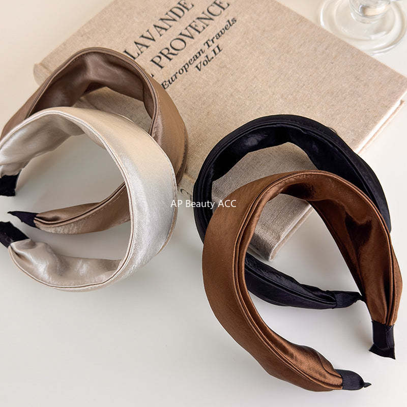 E관 - 새틴 패브릭 와이드 머리띠 [27515] 25.09-4
