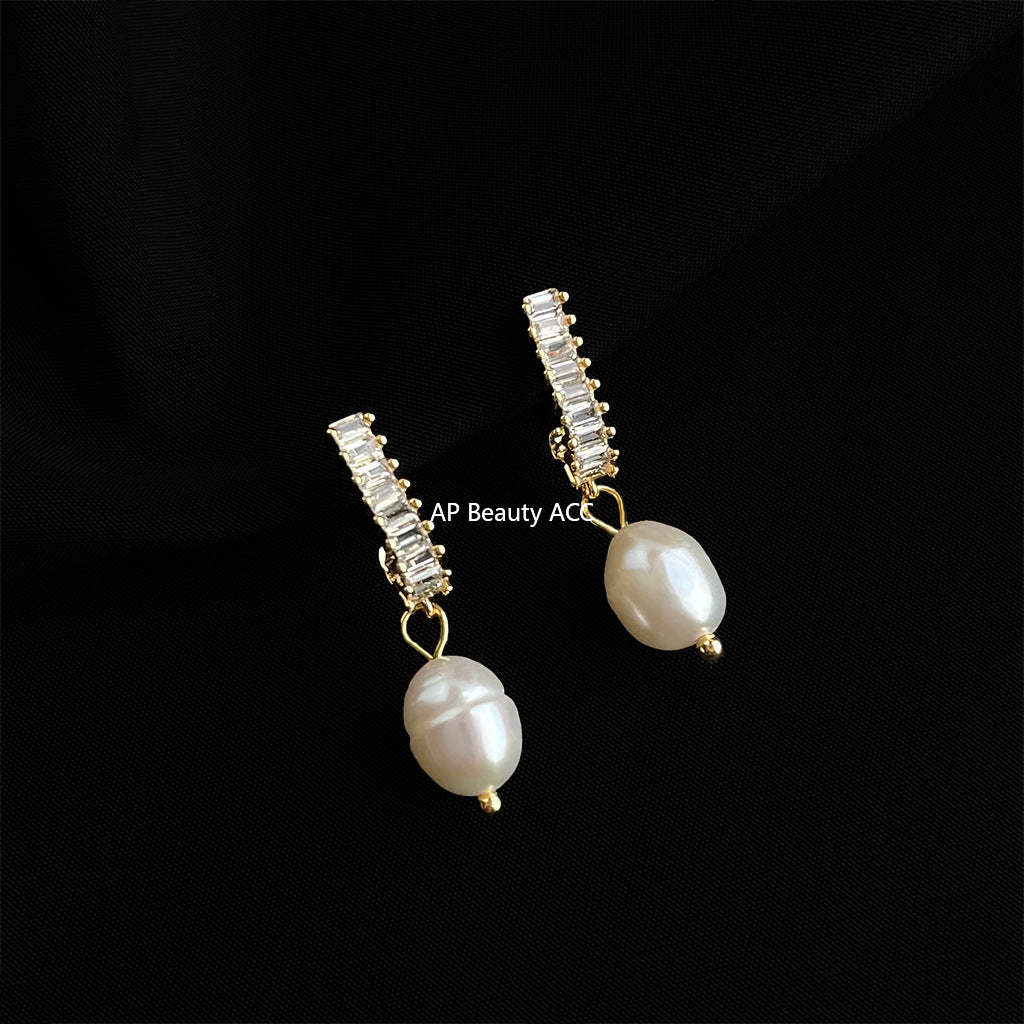 C관 - 담수 진주 골드 도금 나선형 이어커프 귀걸이 [EJ0203P] 25.02-3