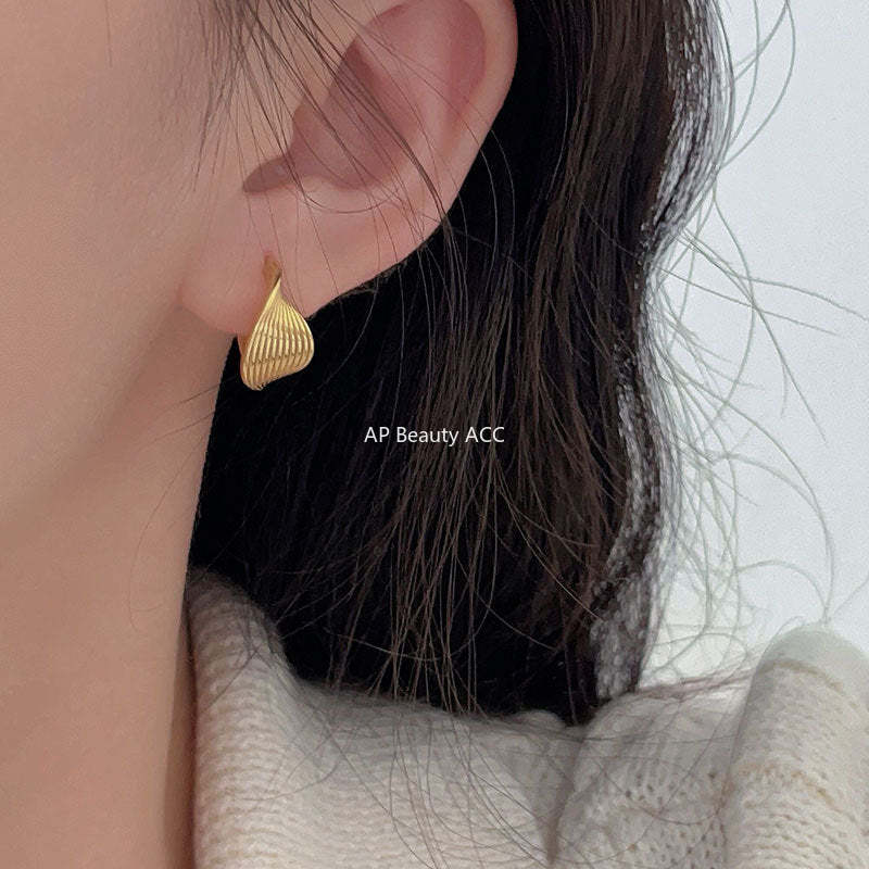 F관 - 트위스트 디자인 925 실버 귀걸이 [C1221] 25.08-2