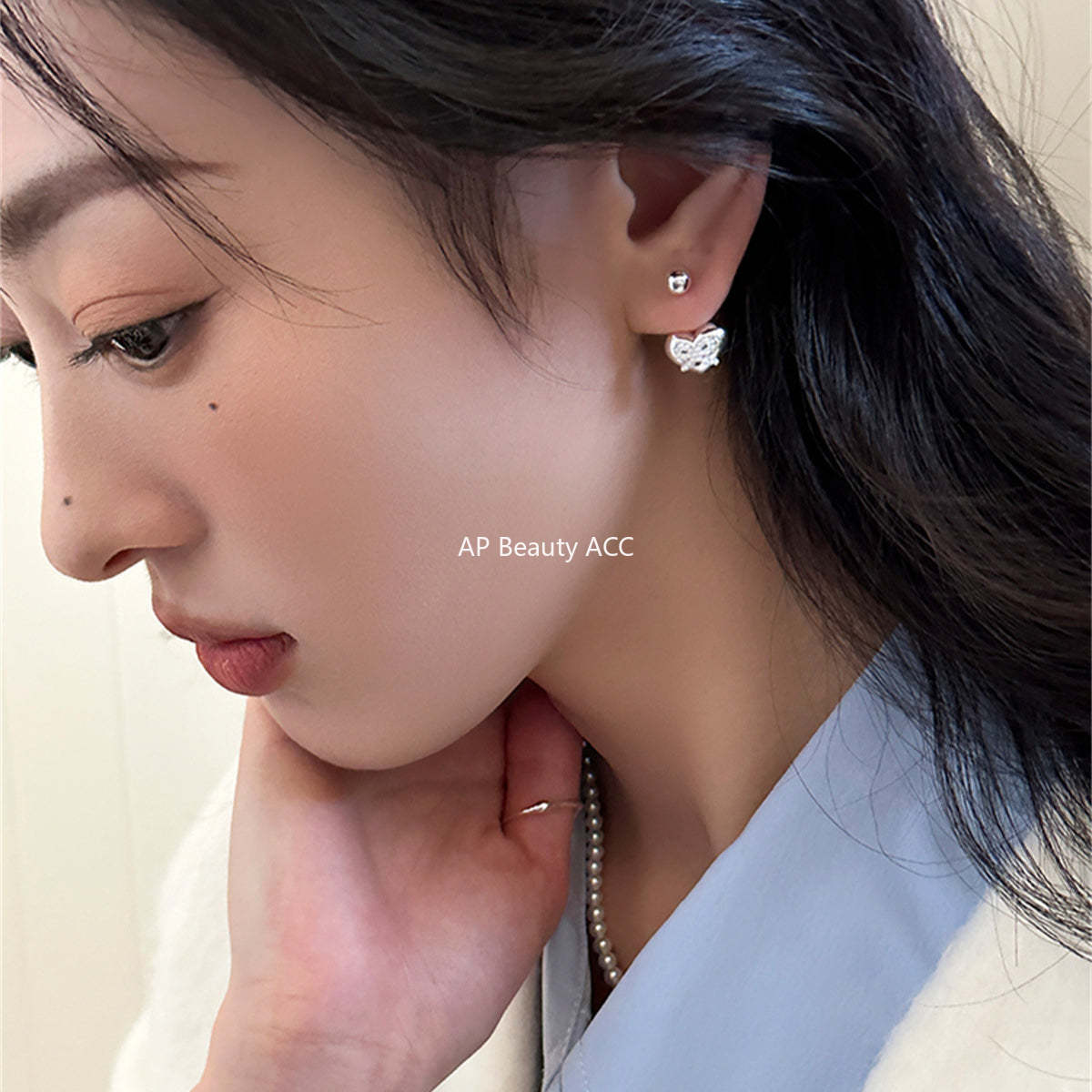 A관 - 925 은침 하트 리본 귀걸이 [EH-3572] 25.05-2