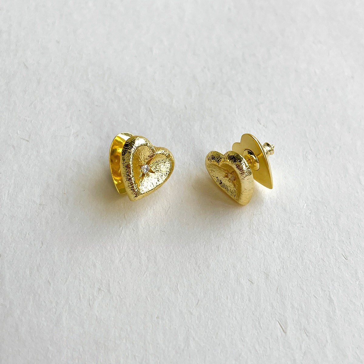 A관 - 925 은침 하트 큐빅 귀걸이 [EH-4013] 25.10-1