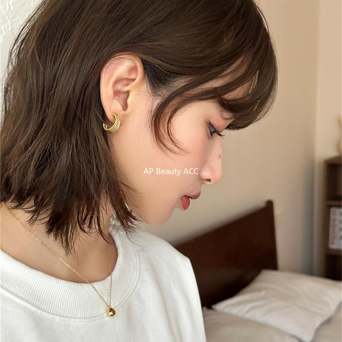 A관 - 트위스트 위빙 디자인 925 은침 귀걸이 [EH-3484] 25.04-2